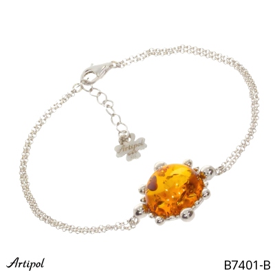 Bracelet B7401-B with real Amber