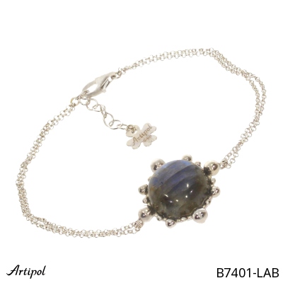 Bracelet B7401-LAB en Labradorite véritable