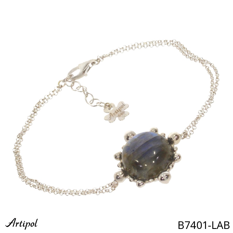 Bracelet B7401-LAB with real Labradorite