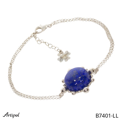 Armreif B7401-LL mit echter Lapis Lazuli