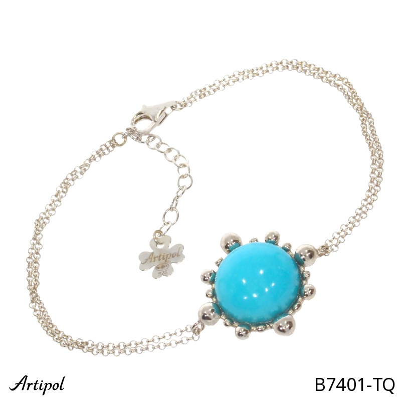 Bracelet B7401-TQ en Turquoise véritable