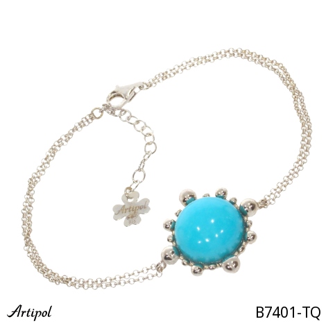 Bracelet B7401-TQ en Turquoise véritable