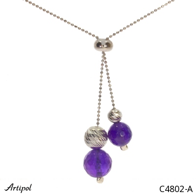 Necklace C4802-A with real Amethyst