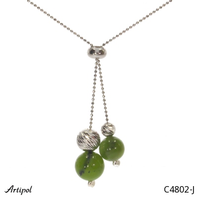 Necklace C4802-J with real Jade