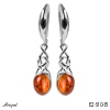 Earrings E2610-B with real Amber