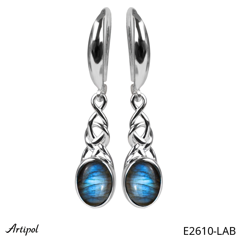 Earrings E2610-LAB with real Labradorite