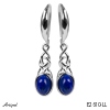 Earrings E2610-LL with real Lapis lazuli