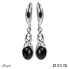 Boucles d'oreilles E2610-ON en Onyx noir véritable