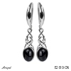 Earrings E2610-ON with real Black Onyx