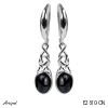Earrings E2610-ON with real Black Onyx