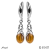 Boucles d'oreilles E2610-OT en Oeil de tigre véritable