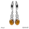 Earrings E2610-OT with real Tiger's eye