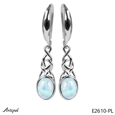 Earrings E2610-PL with real Moonstone