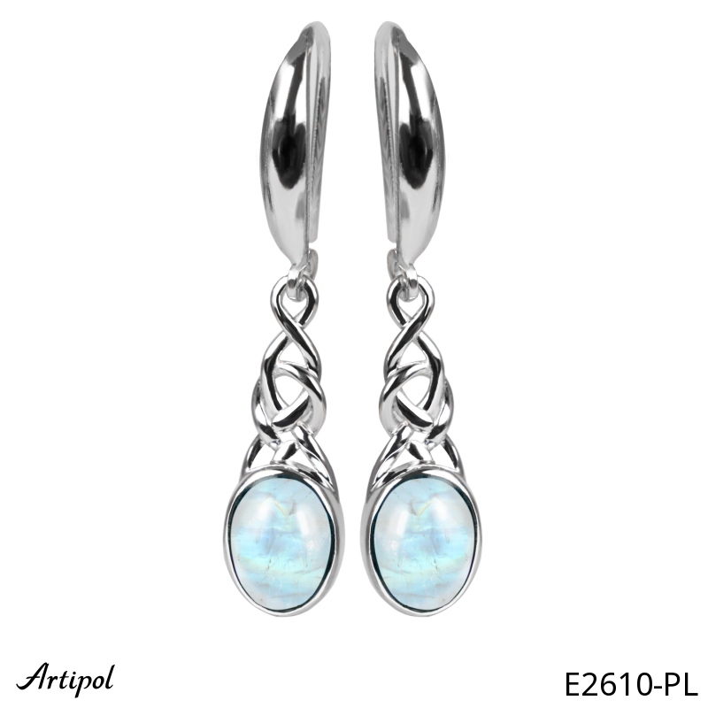 Boucles d'oreilles E2610-PL en Pierre de lune véritable