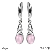 Boucles d'oreilles E2610-QR en Quartz rose véritable