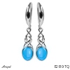Boucles d'oreilles E2610-TQ en Turquoise véritable