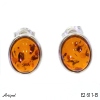 Earrings E2611-B with real Amber