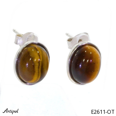 Earrings E2611-OT with real Tiger’s Eye
