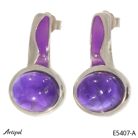Boucles d'oreilles E5407-A en Améthyste véritable