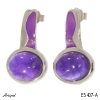 Earrings E5407-A with real Amethyst
