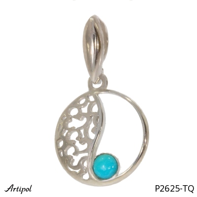 Pendentif P2625-TQ en Turquoise véritable