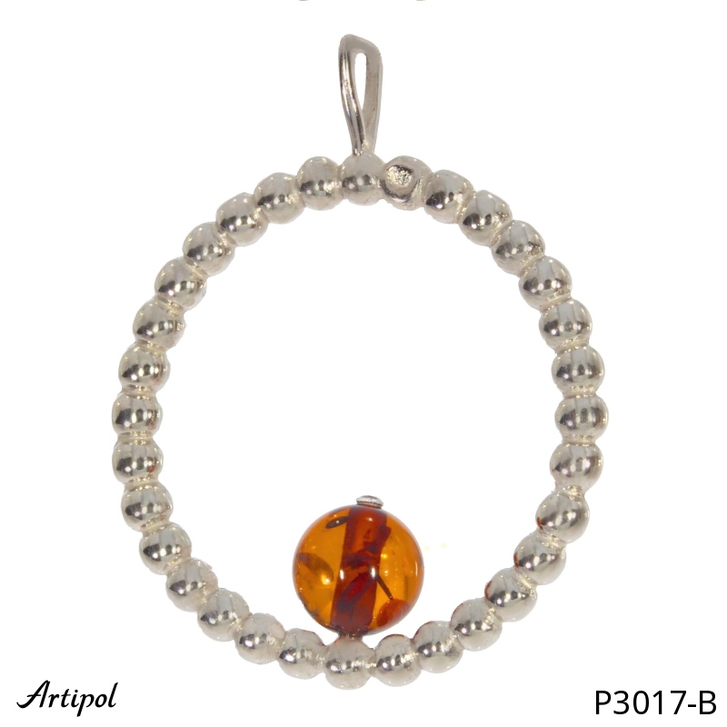 Pendant P3017-B with real Amber