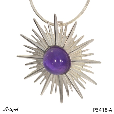 Pendentif P3418-A en Améthyste véritable