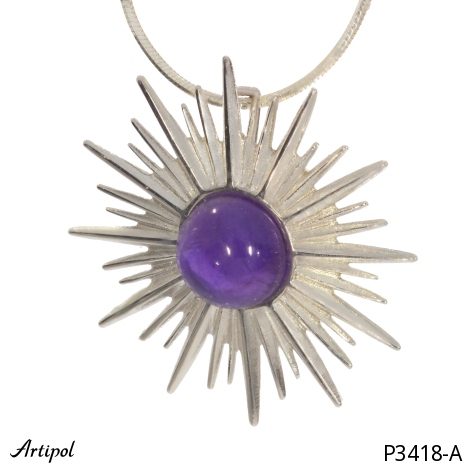 Pendentif P3418-A en Améthyste véritable