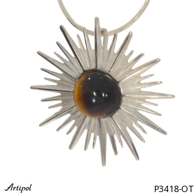 Pendant P3418-OT with real Tiger's eye