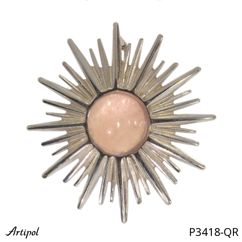 Pendant P3418-QR with real Rose Quartz