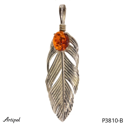 Pendant P3810-B with real Amber