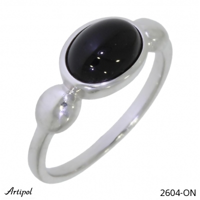 Bague 2604-ON en Onyx noir véritable