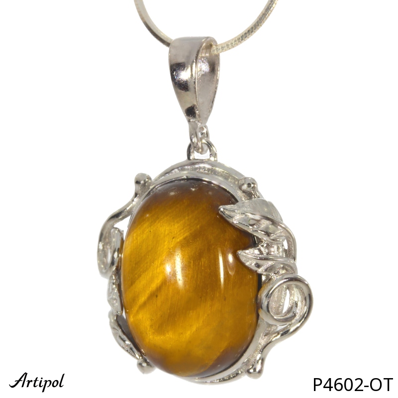 Pendentif P4602-OT en Oeil de tigre véritable