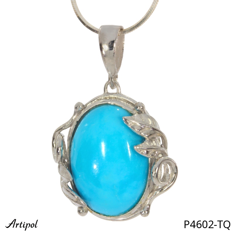 Pendentif P4602-TQ en Turquoise véritable