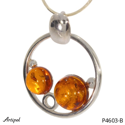 Pendant P4603-B with real Amber