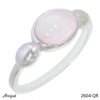 Ring 2604-QR with real Rose quartz