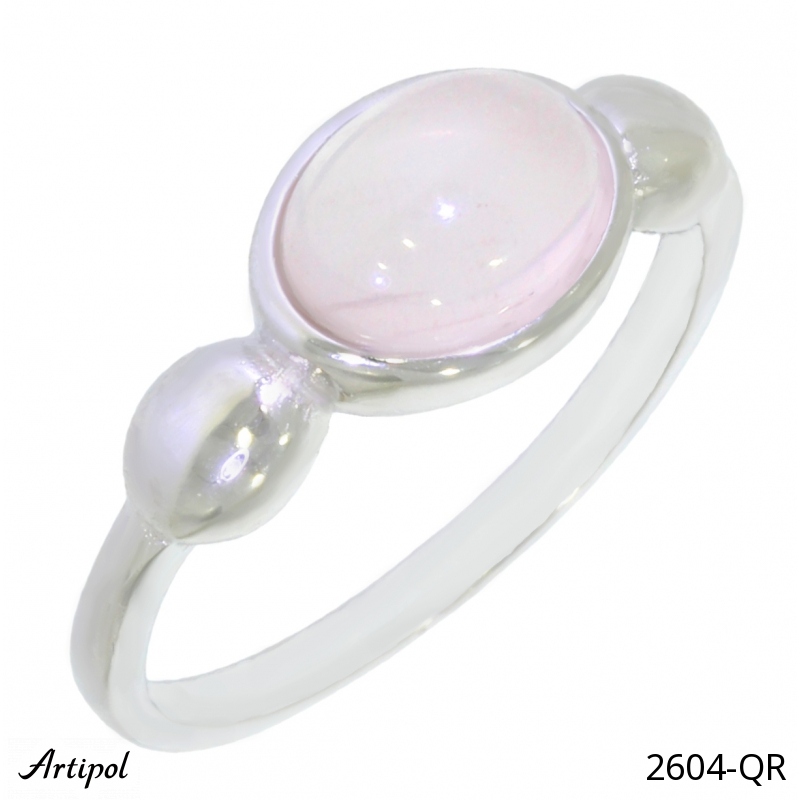 Ring 2604-QR mit echter Rosenquarz