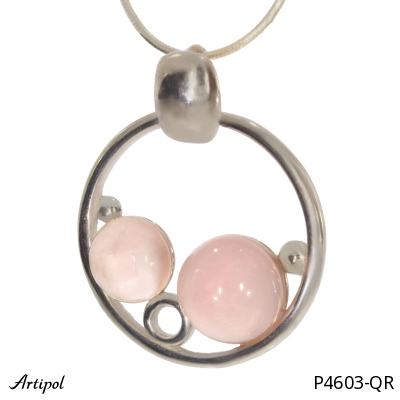Pendant P4603-QR with real Rose quartz