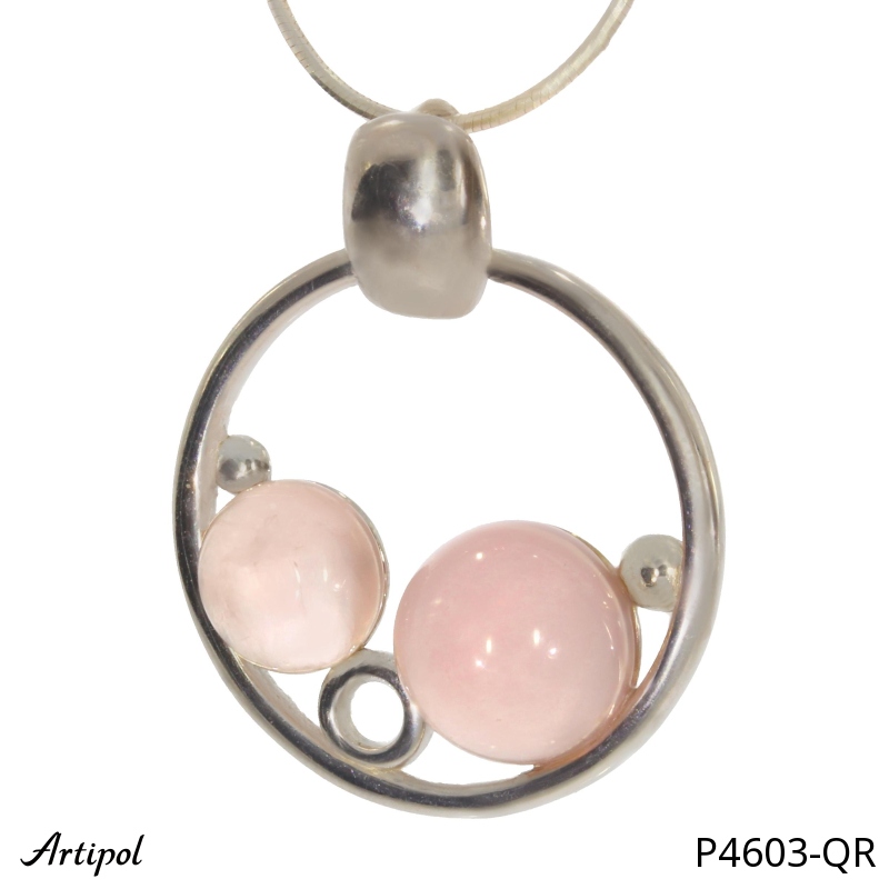 Pendant P4603-QR with real Rose Quartz