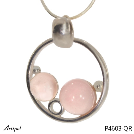 Pendant P4603-QR with real Rose Quartz