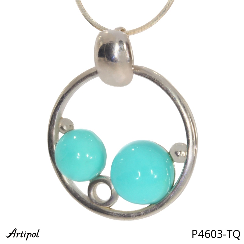 Pendentif P4603-TQ en Turquoise véritable