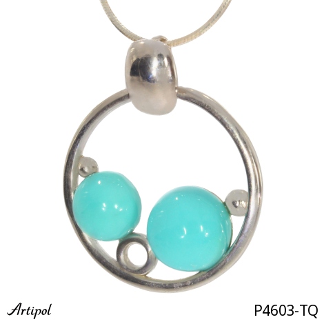 Pendentif P4603-TQ en Turquoise véritable