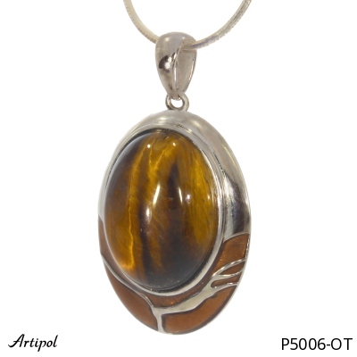 Pendentif P5006-OT en Oeil de tigre véritable