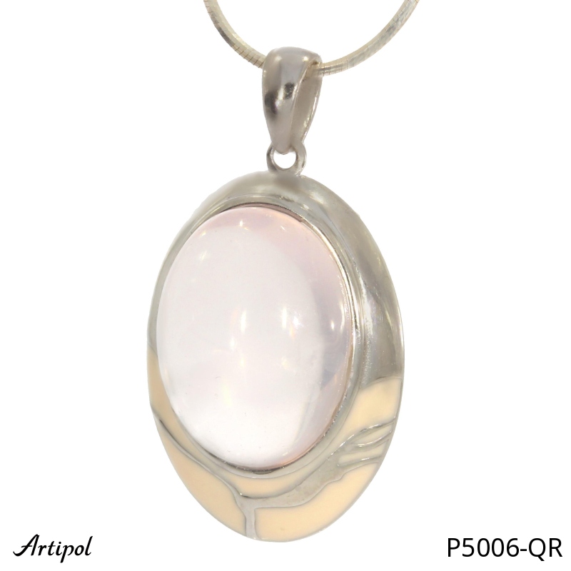 Pendant P5006-QR with real Rose Quartz