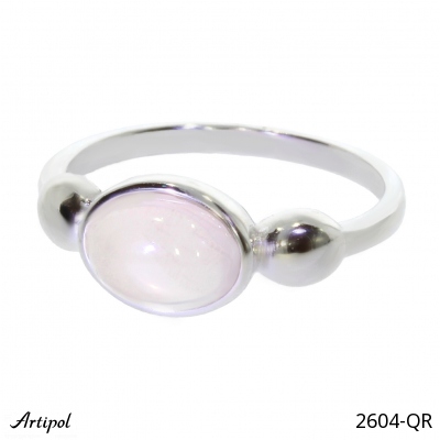 Ring 2604-QR with real Rose quartz