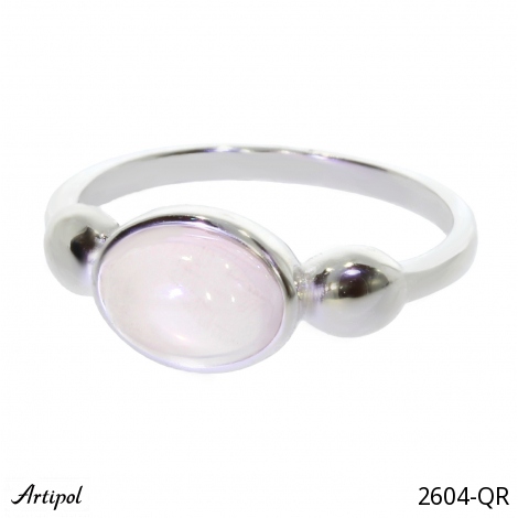 Bague 2604-QR en Quartz rose véritable