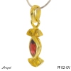 Pendant PF02-GV with real Garnet
