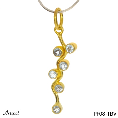 Pendant PF08-TBV with real Blue topaz