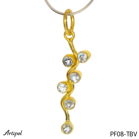 Pendentif PF08-TBV en Topaze bleue véritable