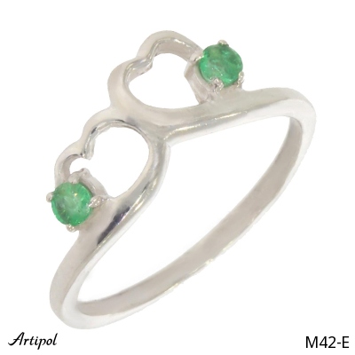 Ring M42-E with real Emerald